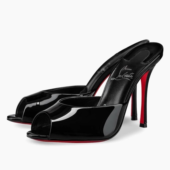 Christian Louboutin Me Dolly 100MM Patent Leather Mules - Picture 1 of 12